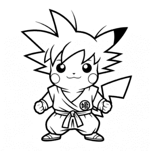 Zeichnung Goku Pikachu
