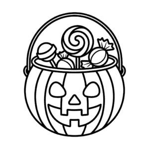 Zeichnung Halloween Eimer