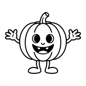 Zeichnung Halloween Kartonkürbis