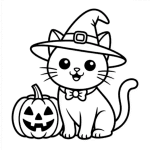 Zeichnung Halloween-Katze