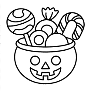 Zeichnung Halloween Korb