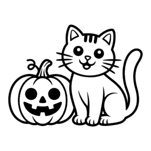 Zeichnung Halloween Schwarze Katze