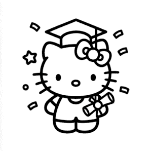 Zeichnung Hello Kitty Abschluss