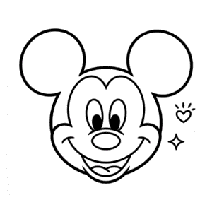 Zeichnung Micky Maus Gesicht