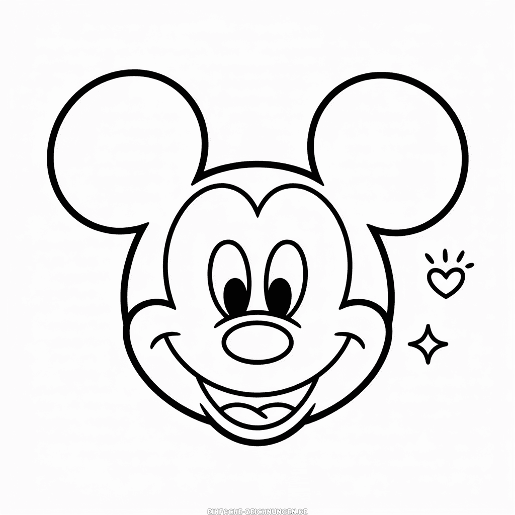 Zeichnung Micky Maus Gesicht
