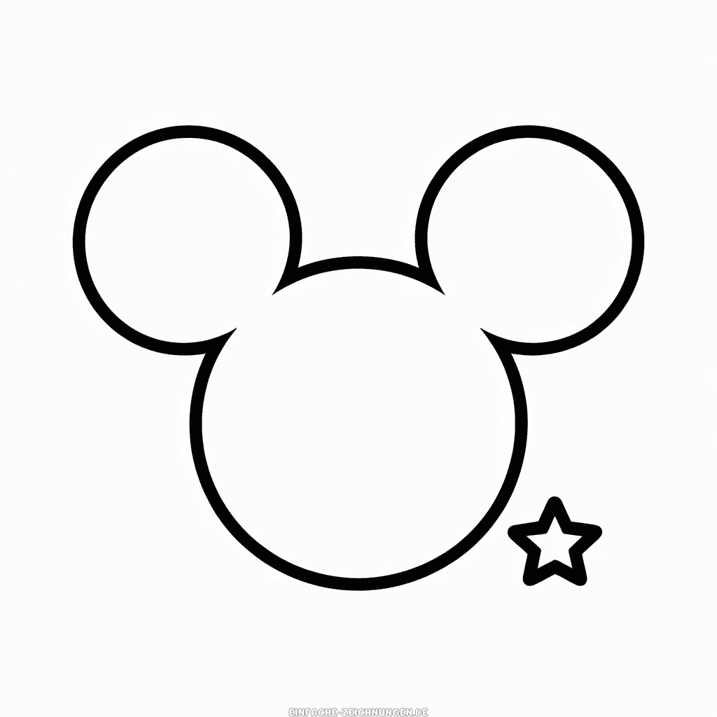 Zeichnung Micky Maus Logo