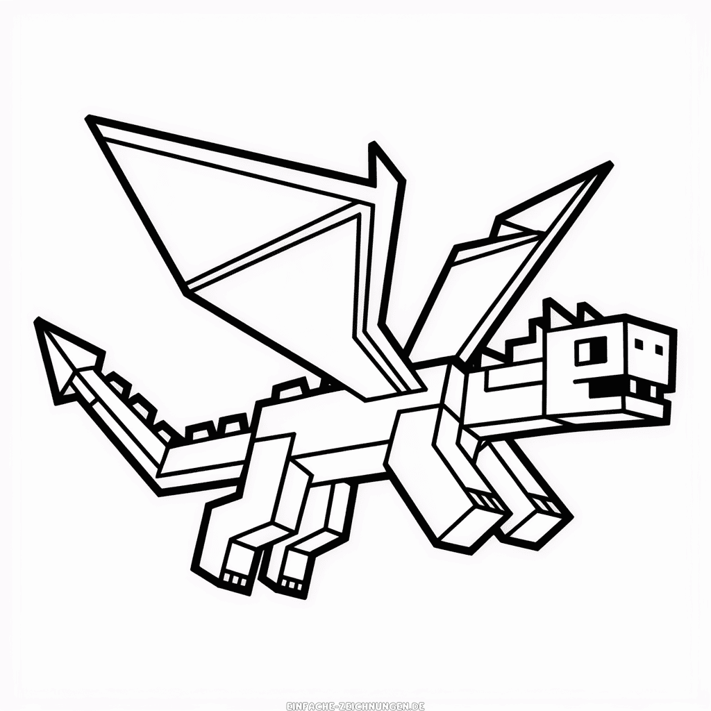 Zeichnung Minecraft Drache