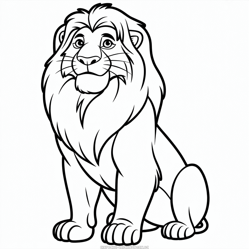 Zeichnung Mufasa aus Der König der Löwen