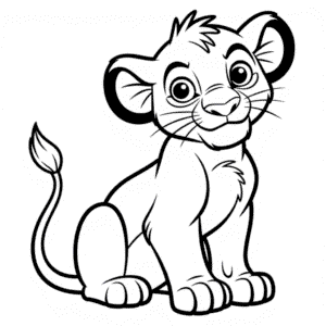 Zeichnung Simba aus Der König der Löwen