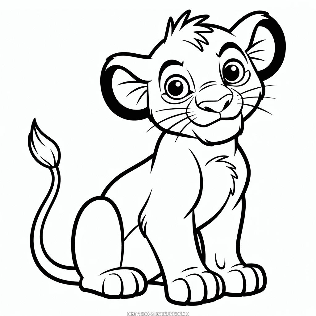 Zeichnung Simba aus Der König der Löwen