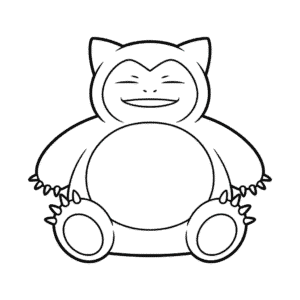 Zeichnung Snorlax-Umriss