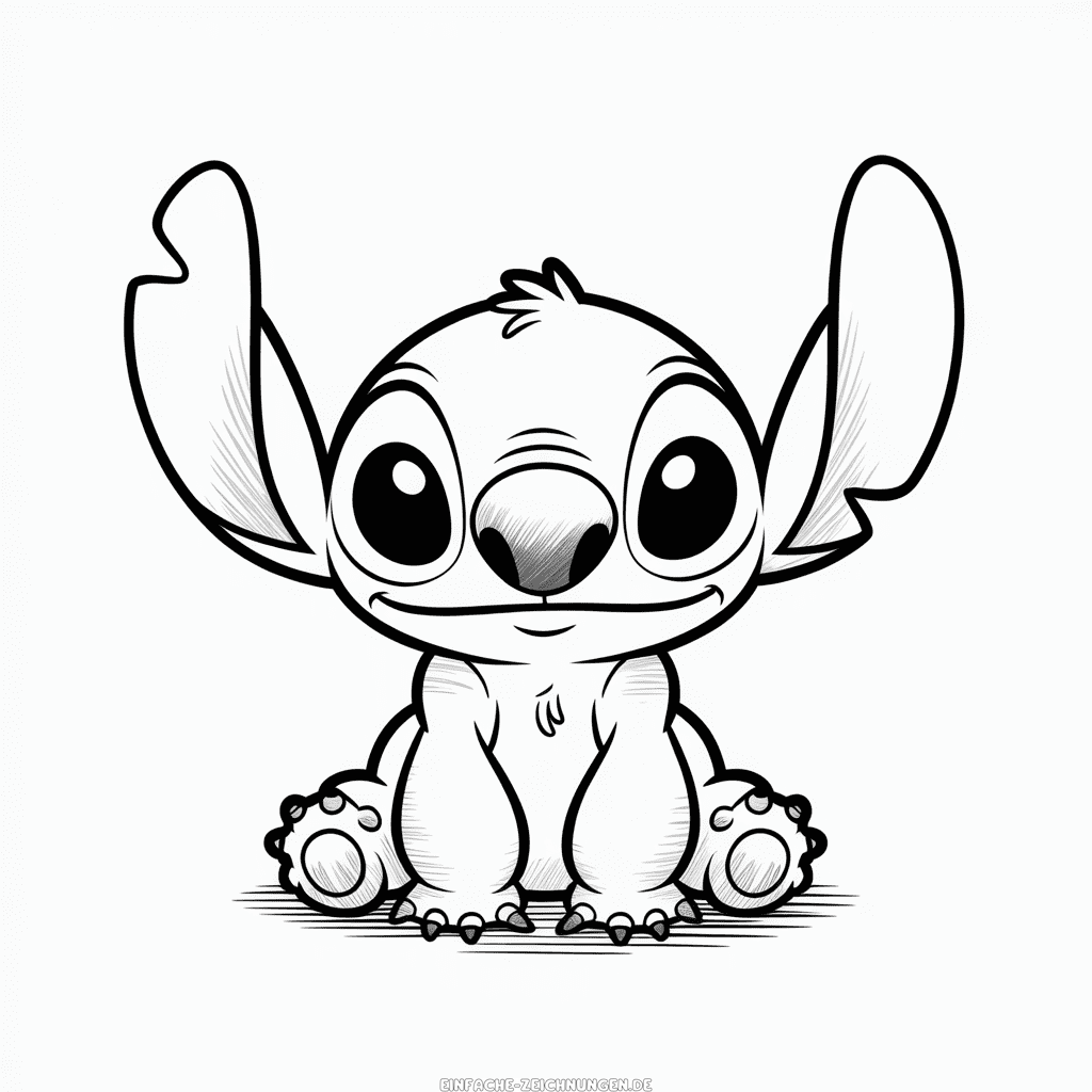 Zeichnung Stitch Bleistiftstil