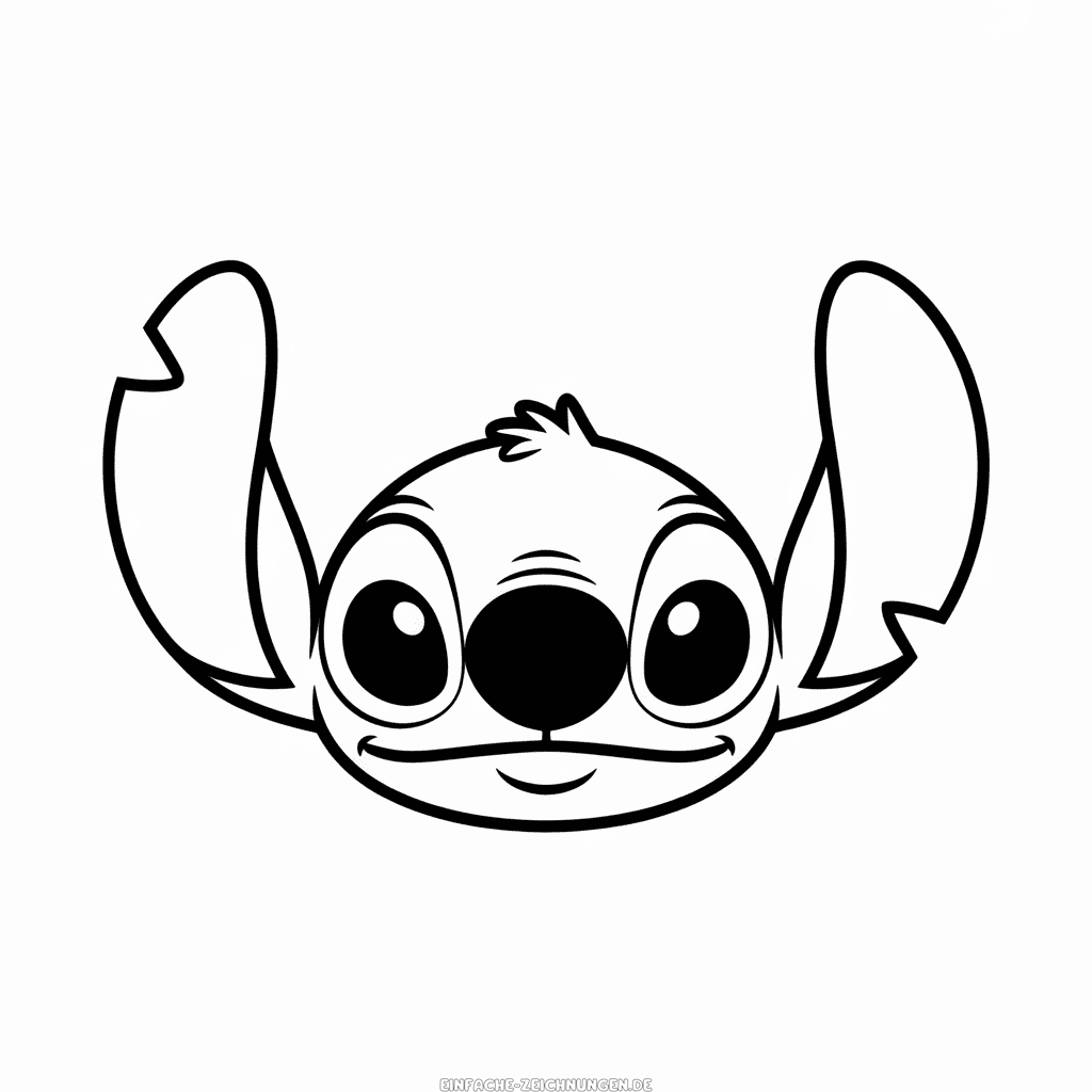 Zeichnung Stitch Kopf