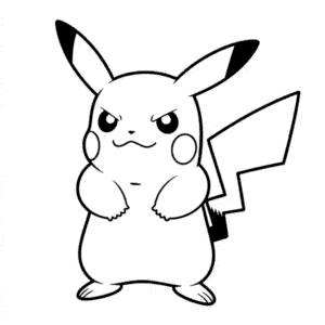 Zeichnung Wütender Pikachu
